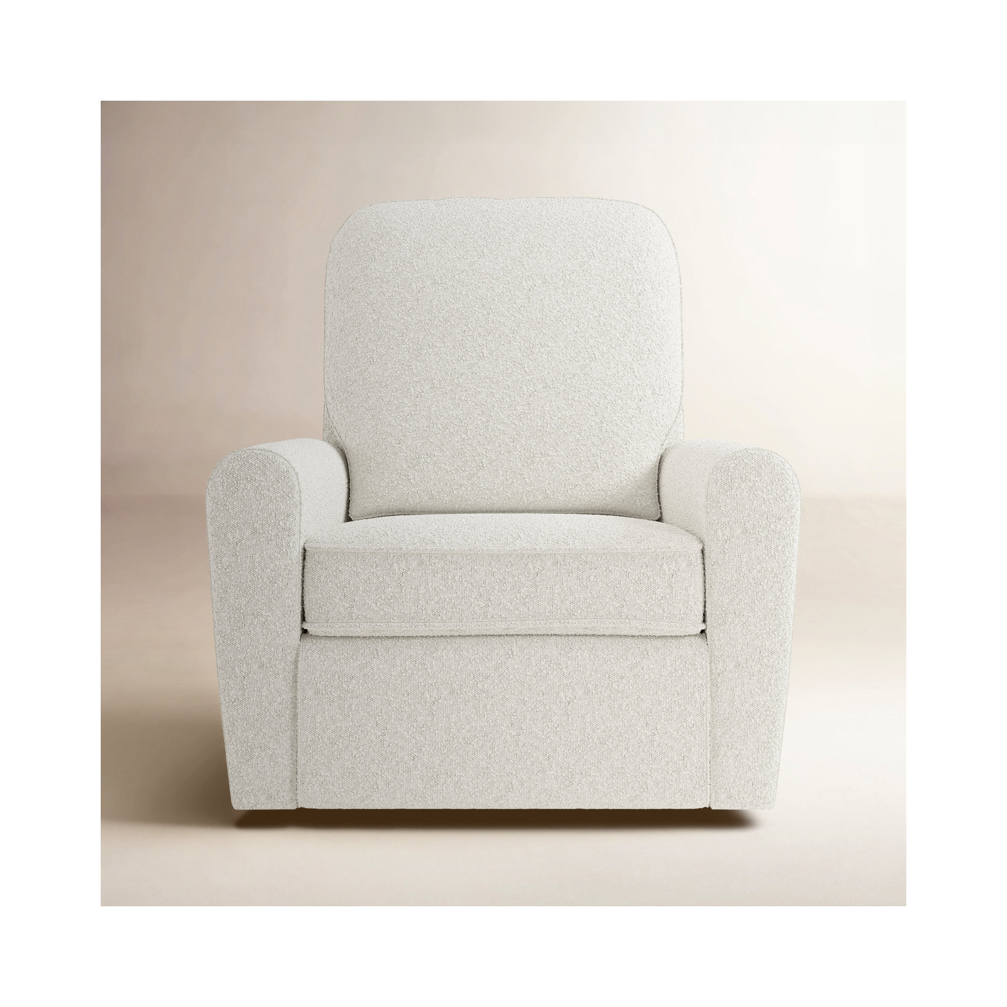 Amalfi Swivel Power Reclining Rocking Chair Glider with Dual USB Charging , Ivory Boucle