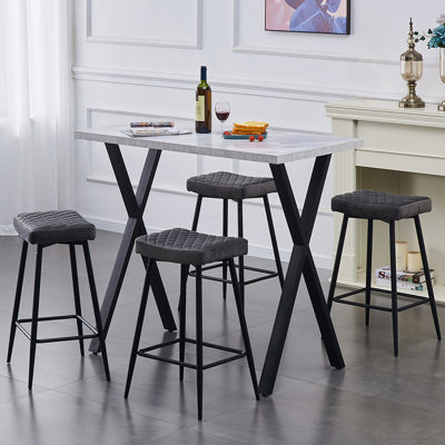 70cm Upholstered Velvet Counter Stool 