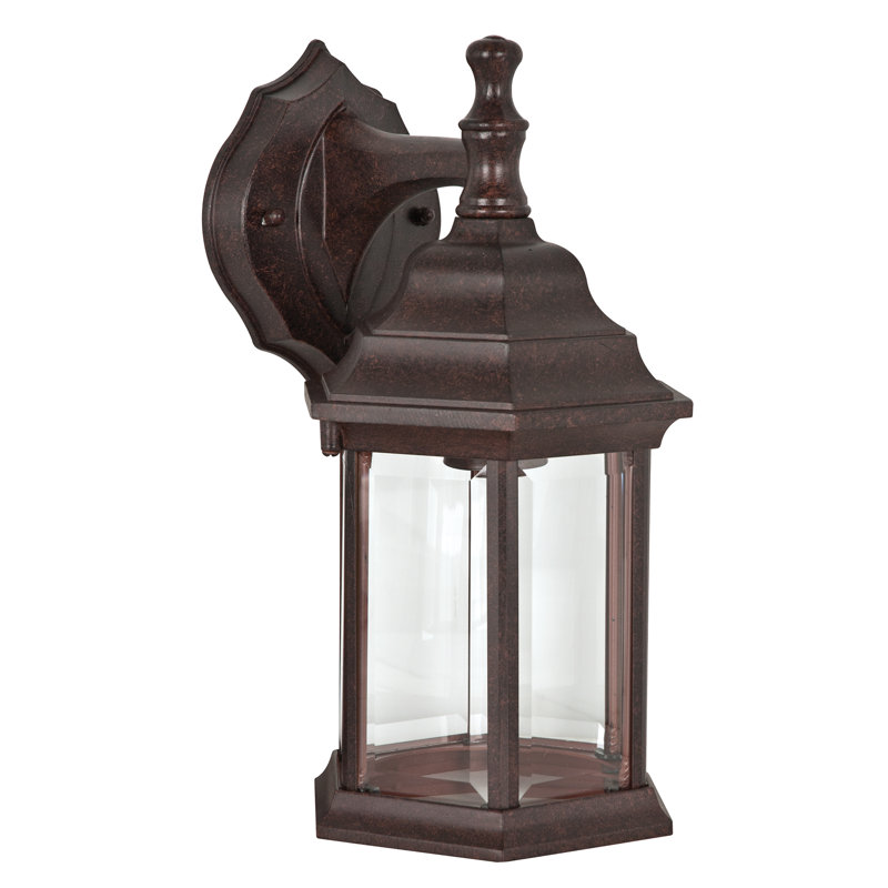Bratcher Plug-in Outdoor Wall Lantern, Rubbed Bronze