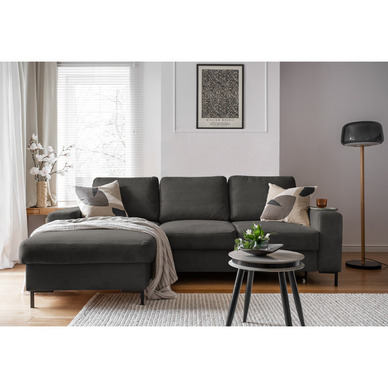 Lofty Lilly 4 seater Corner Sofa Bed, Left Hand Facing, Grey