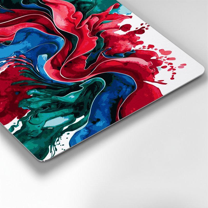Aquarelle abstraite, art mural gris en métal 71, H 14 po x l 11 po