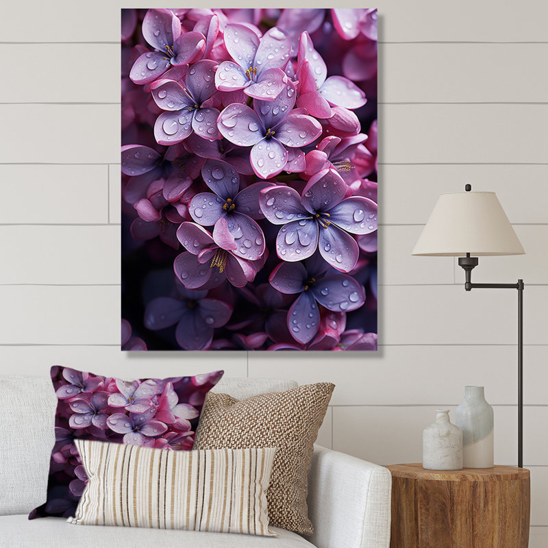 «Flowers Whispering Lilacs» sur impression sur toile, H 40 po x l 30 po x P 1,5 po, Toile tendue