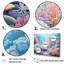 Ensemble de décoration murale kawaii rose bord de mer - corail sous l'eau-107734911-107734913