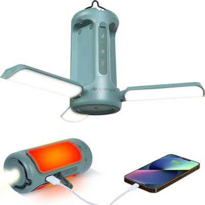 Ayamaya Foldable Camping Lights Rechargeable, 10000Mah LED Camping Lantern Built-In Emergency Power