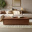 Modern Walnut Coffee Table With 4 Storage Drawers
