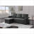 Sectional Sofa with Pull-Out Twin Sleeper &amp; Storage Chaise | Dark Gray Linen-124536100