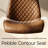 Camellia Ergonomic Faux Leather Office Chair, Mid-Century Desk Chair, Tilting, Roller Blade Wheels-440765463