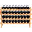 4 présentoirs en bois pour 36 bouteilles, collectionneurs de vin idéaux, bouteilles de vin lisses et résistantes, passionnés, structure avec zone de support étendue