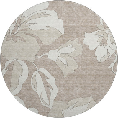 Premium Machine Washable Prisco Taupe Rug