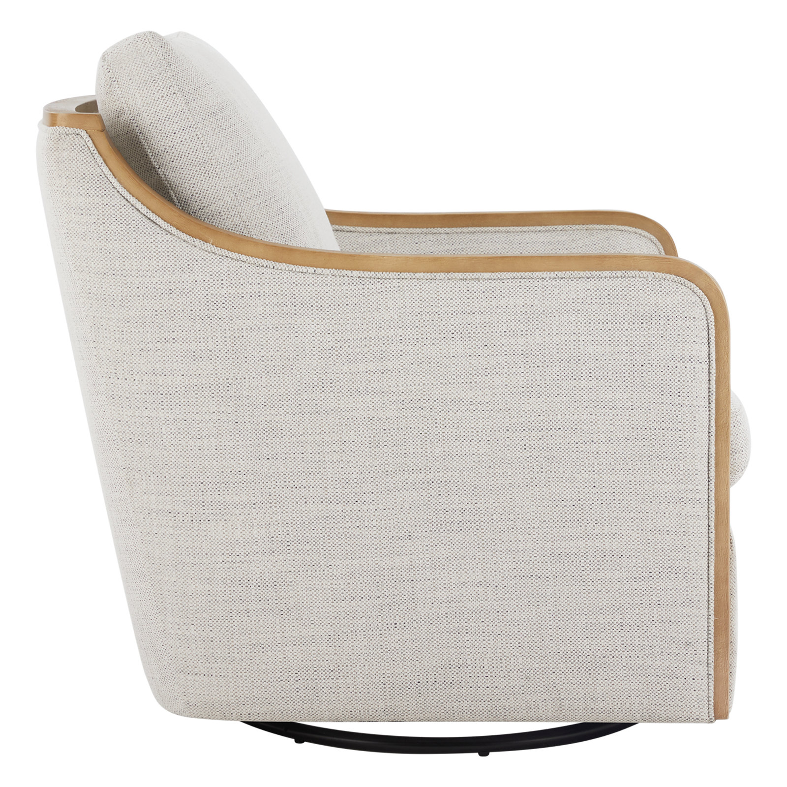 Grayton Swivel Barrel Chair, Prestige Ivory Basketweave
