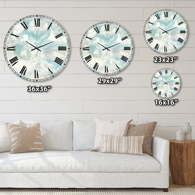 Pale Blue Shade III - Coastal wall clock