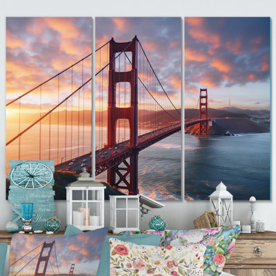 " San Francisco Golden Gate Solitude III " 3 - Pieces
