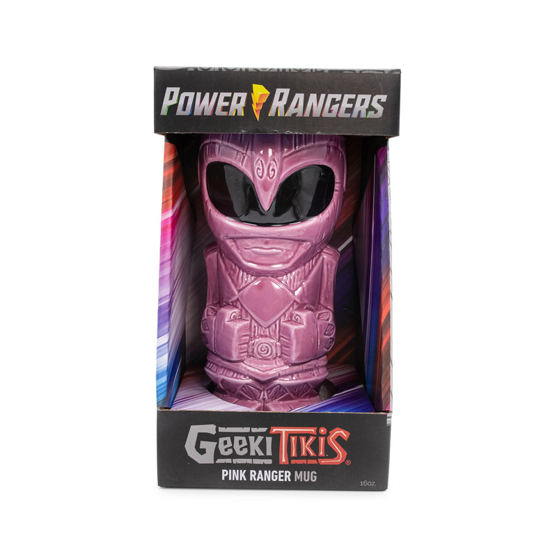 Tasse en céramique Geeki Tikis Power Rangers rose | Peut contenir 16 onces
