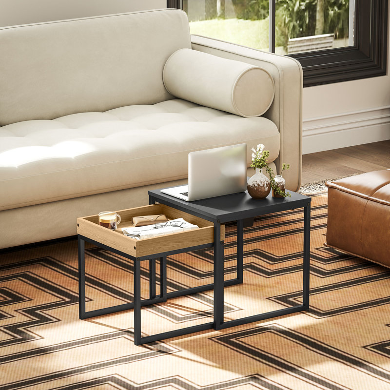 Altheda Tray Top Nesting Tables, Black