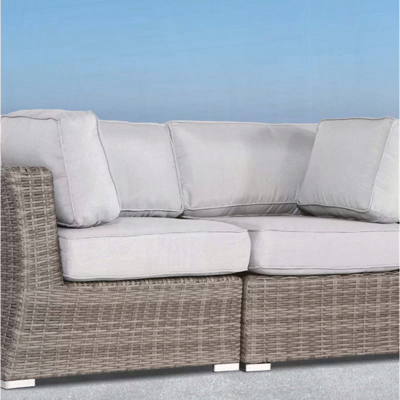 Fully Assembled Outdoor Wicker Loveseat with Weather-Resistant Cushions