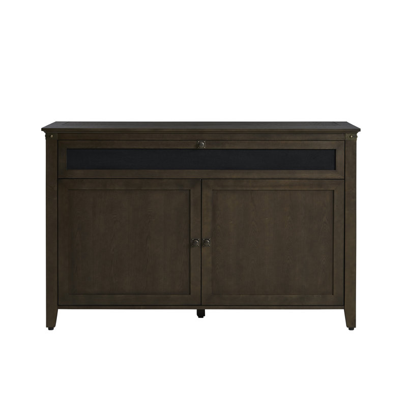 The Claymont Motorized Smart TV Lift Cabinet for 65 Inch Flat Screen TVs, Smoke Gray