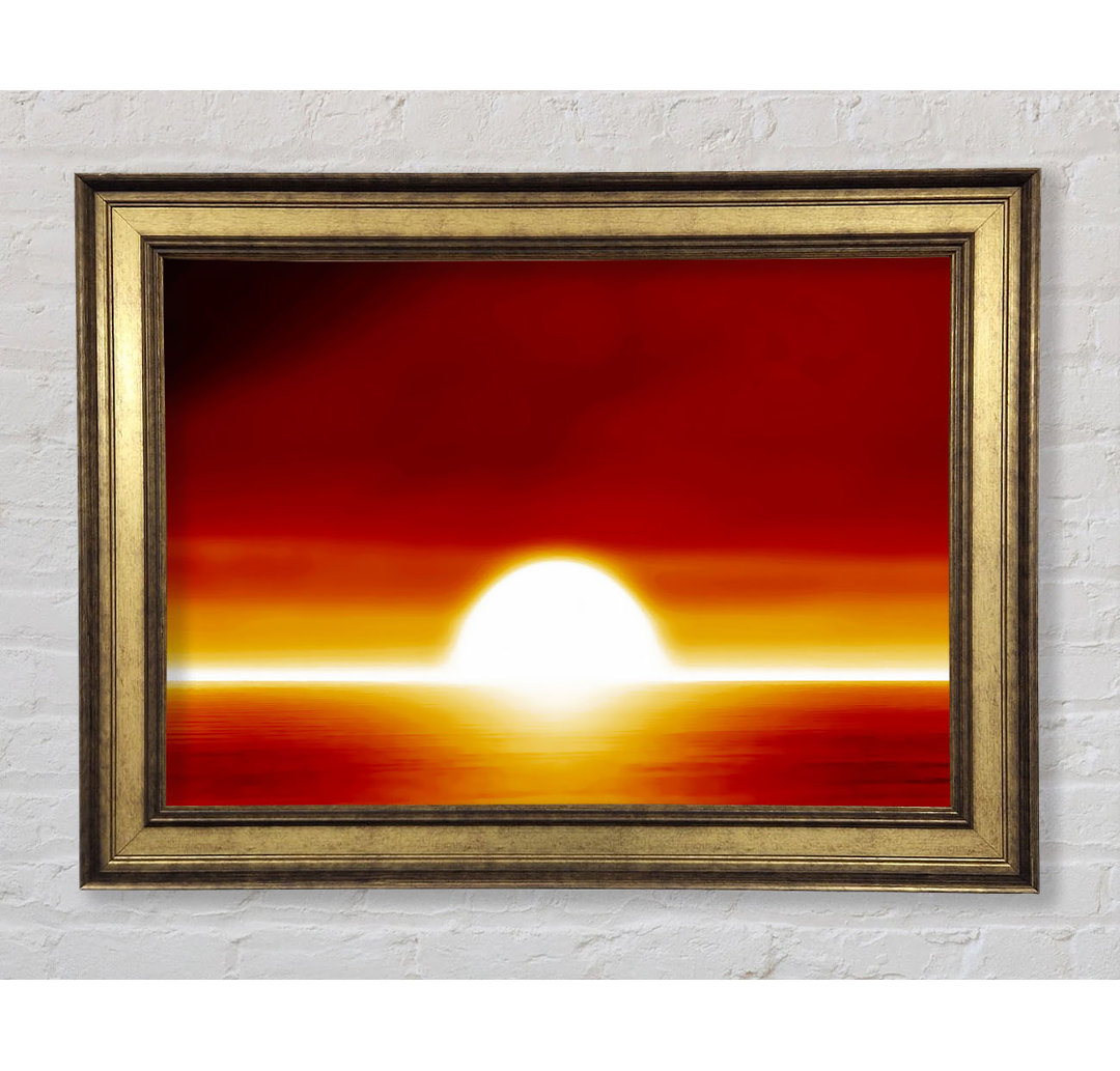 Surreal Orange Sunset - Einzelner Bilderrahmen Kunstdrucke