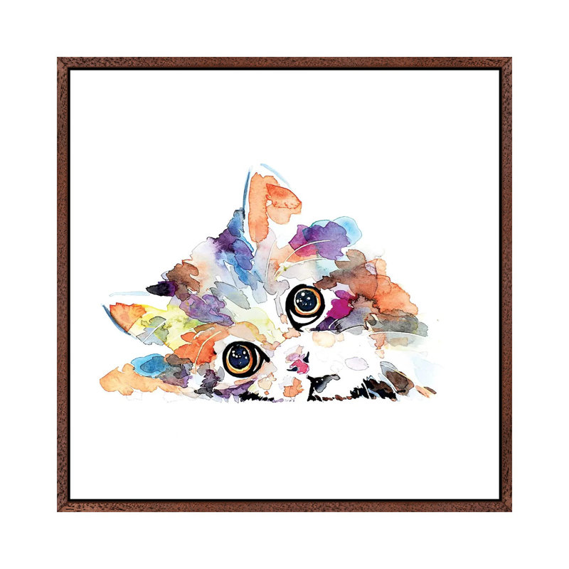 Unblemished Innocence - Painting on Canvas, Classic Brown Wood Framed, 45.72 cm H x 45.72 cm W