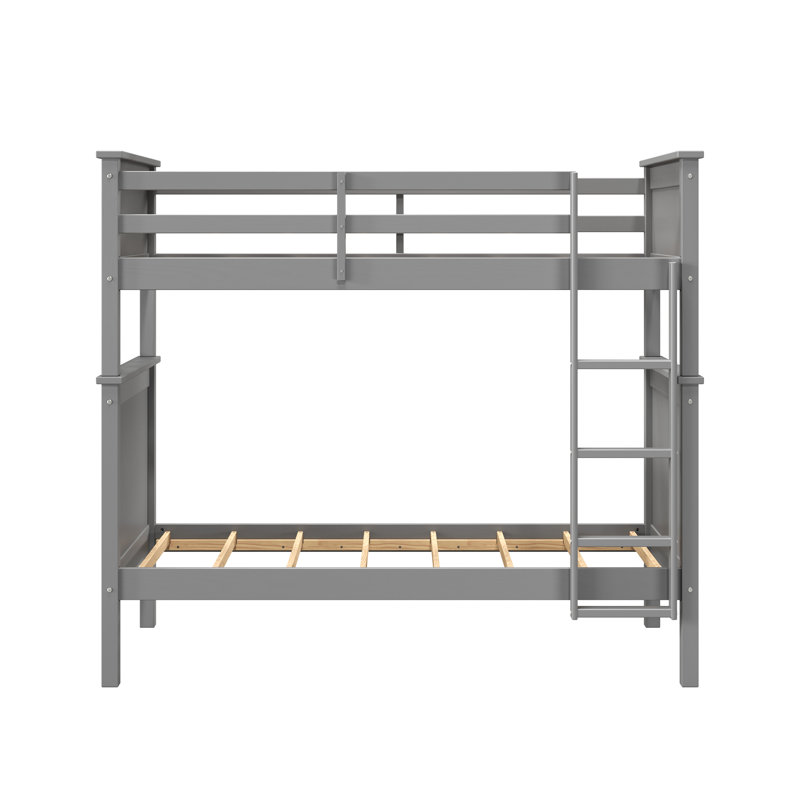 Fermon Solid Wood Bunk Bed, Gray
