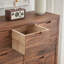 Armoire d'appoint en bois manufacturé brun massif