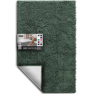 Tapis pour salle de bain en chenille ultra absorbant Kalyce