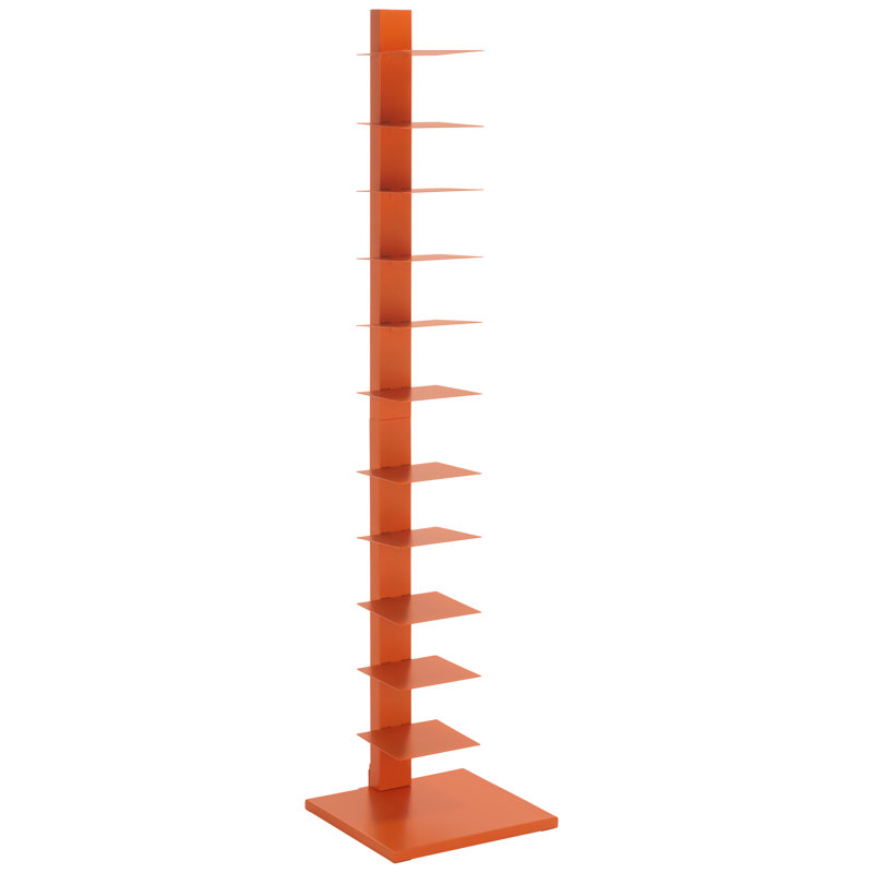 St Catherine Bookcase, Orange, (11 Shelves) 65.25" H x 15.75" W x 16" D