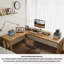 Bureau en bois massif en forme de L-281116865