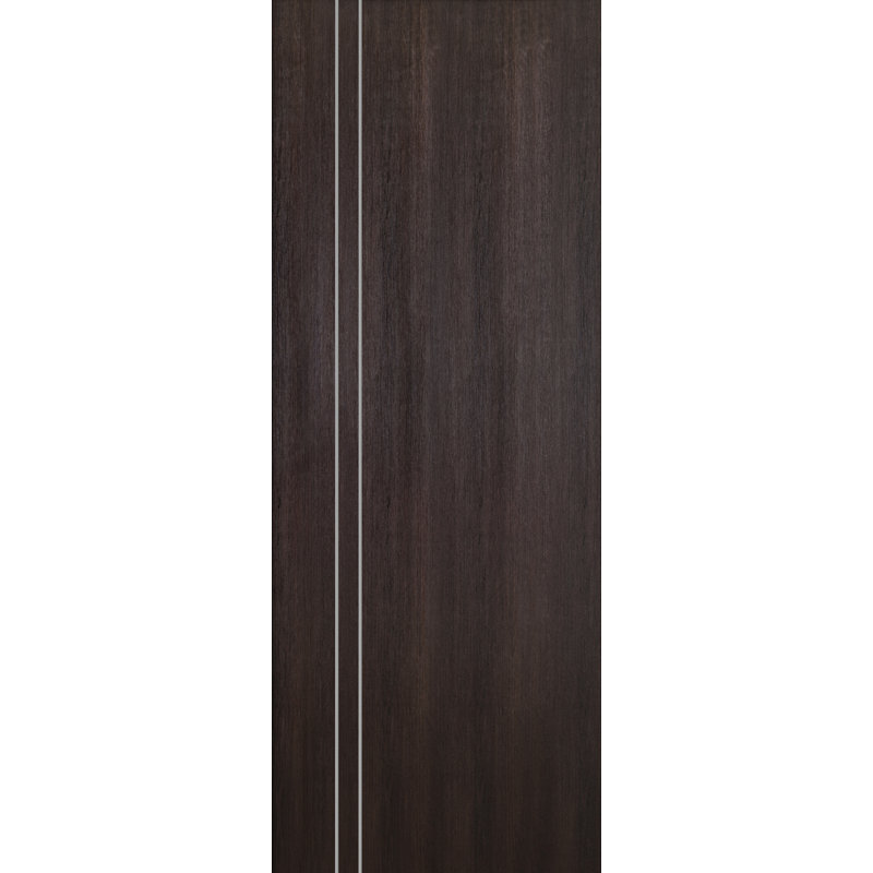 Dalle de porte intérieure standard en bois manufacturé Optima 2V, Chêne Veralinga, 17,75 po x 83,23 po