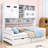 Wooden Daybed with Shelves and 2 Drawers-1443420128-1443420143