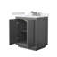 Meuble-lavabo simple autoportant 30 po avec plateau en marbre Icon-114678710-114678714-124928591
