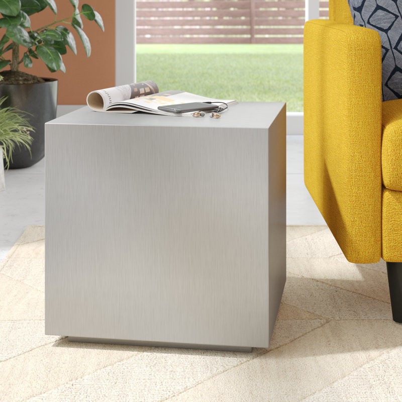 Matta Stainless Steel Top End Table