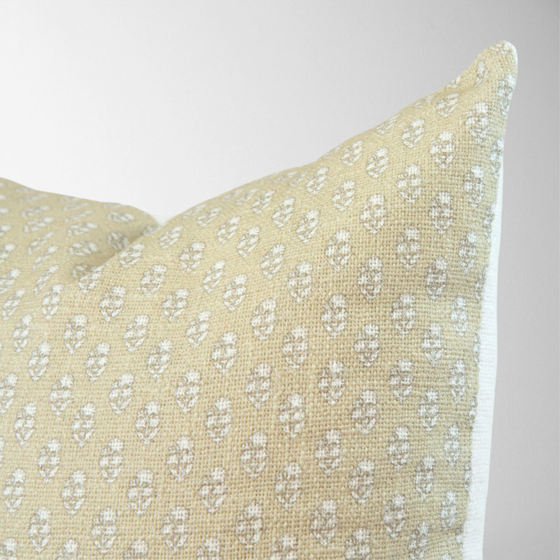  Cotton Throw Square Pillow Cover, Sage Floral