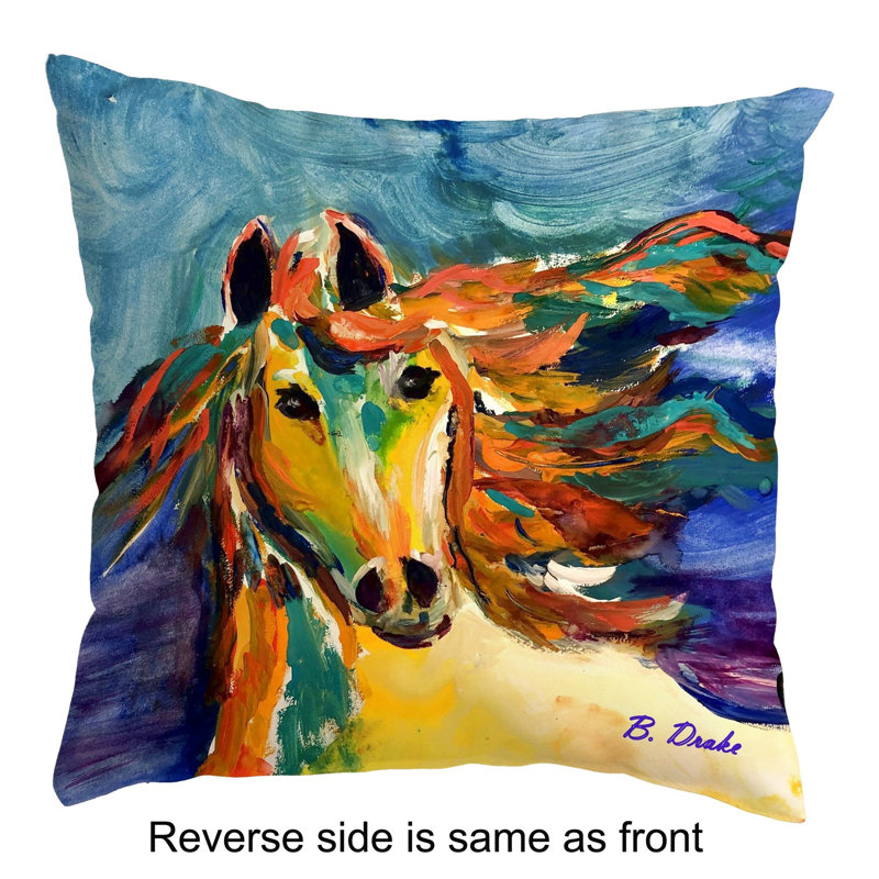 Outdoor Reversible Throw Pillow, 12" x 12"