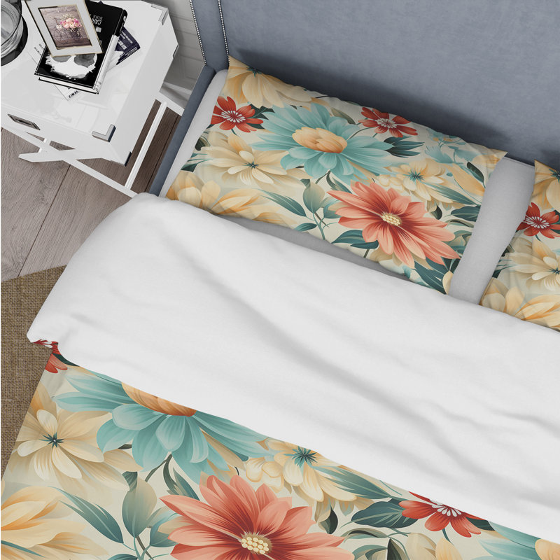 Ensemble de housse de couette Natalja - Botanical, Housse de couette pour très grand lit et 2 très