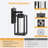 2 Pack Built-in 10W LED Outdoor Wall Sconce Lights Lantern-1807657420