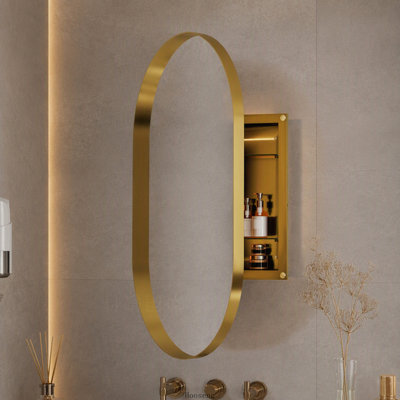 Metal Oval Mirror