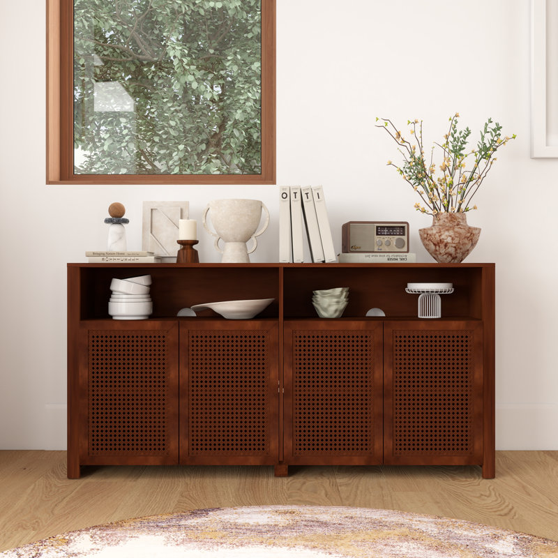 Buffet avec rangement Mid-Century, Noyer