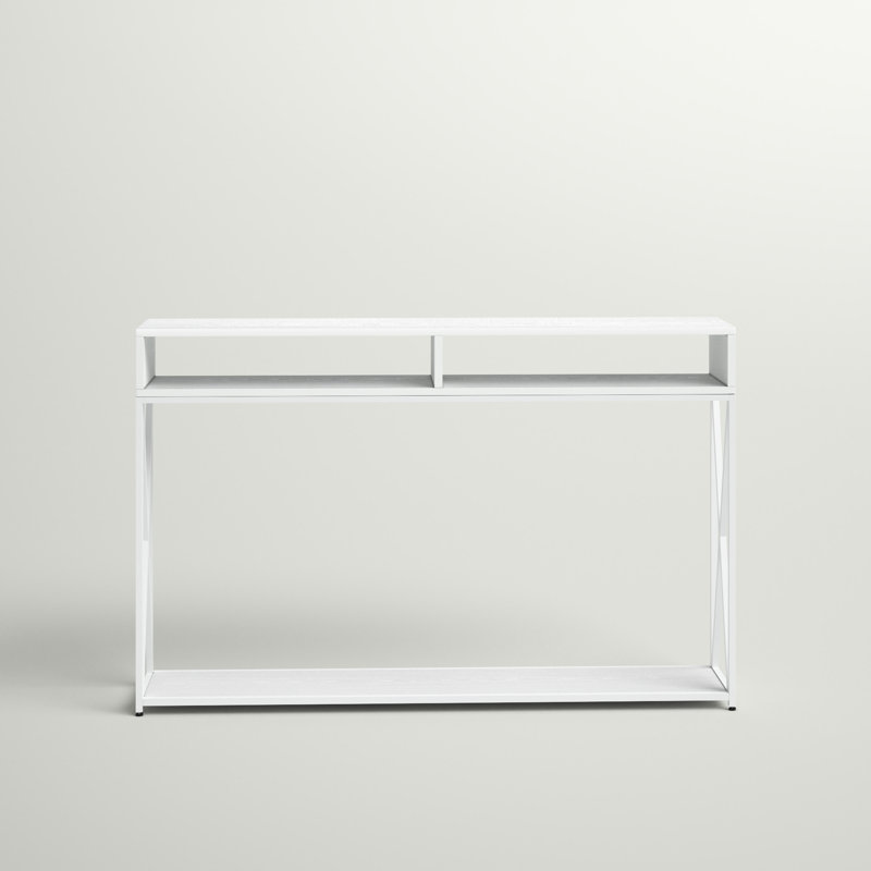 Ariyana 47.25'' Console Table, White Top/White Base