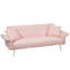 Canapé Modern avec canapé-lit en polaire de 70 pouces, canapé-lit futon convertible avec accoudoirs et dossier réglables, canapé Modern Love pour chambre à coucher