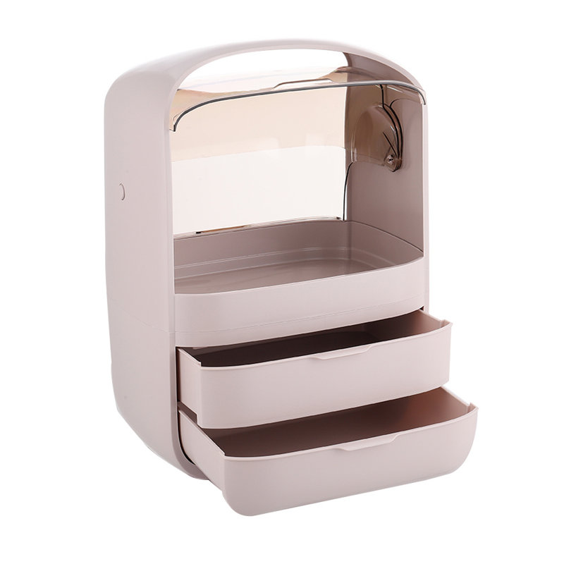 Dashia Plastic Makeup Organiser, Pink