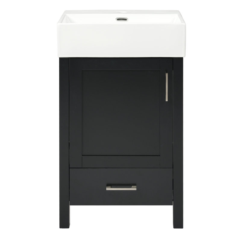 Meuble-lavabo moderne 20,28 po avec lavabo en céramique