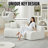 Curved Sectional Sofa With 2 Pillows-1275580713