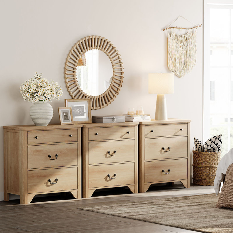 94.5 " W 9 - Drawer Dresser, Oak