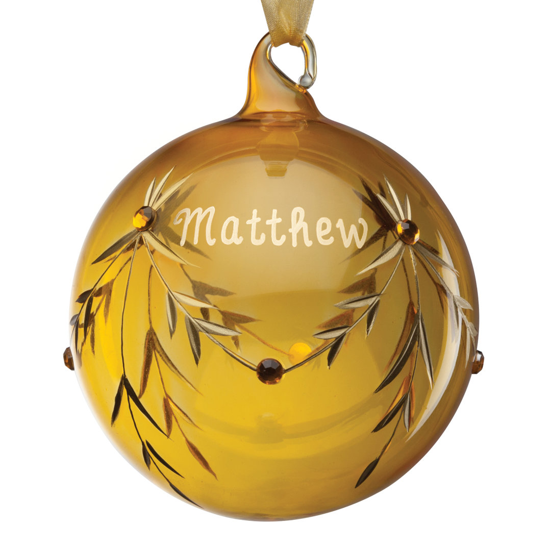 November Birthstone Personalized Ball Ornament The Holiday Aisle® 