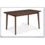 Ensemble de salle à manger 5 pièces de style Mid-Century moderne avec table rectangulaire, finition en bois chaud et chaises rembourrées pour un repas élégant-681823867