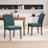 Fabric Upholstered Dining Chairs High Back Parsons Kitchen Chairs With Solid Wood Feet-196672115