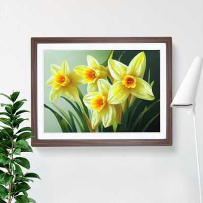 XH1022-7144X Pretty Daffodil Flowers - Single Picture Frame Print