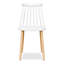 Chaise d'appoint blanche et naturelle à dossier Windsor