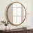 Bamboo Textured Round Wall Mirror-2113725852