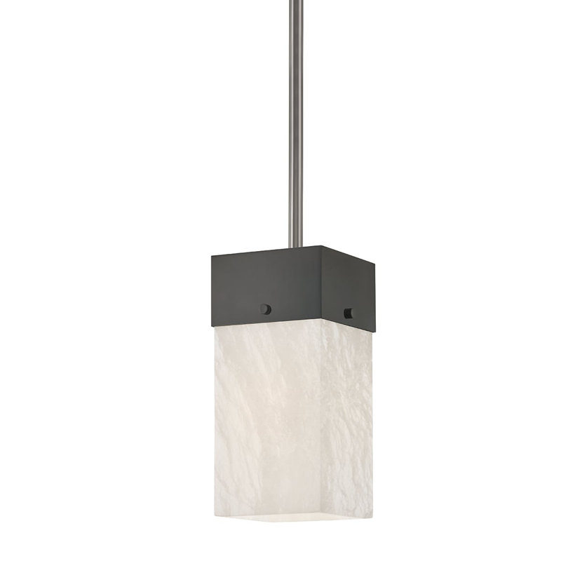Times Square Large 1 Light Pendant, Black Nickel, 11.5" H x 6.25" W x 6.25" D